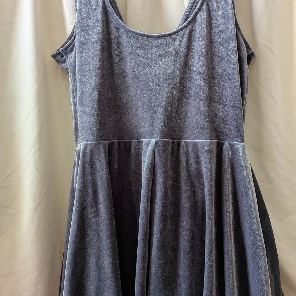 Express Gray Velvet Romper | Underwire | Size M - Picture 3 of 3